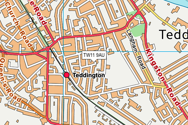 TW11 9AU map - OS VectorMap District (Ordnance Survey)