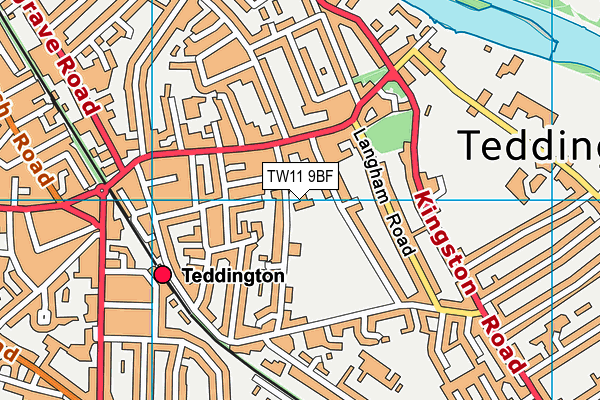 TW11 9BF map - OS VectorMap District (Ordnance Survey)