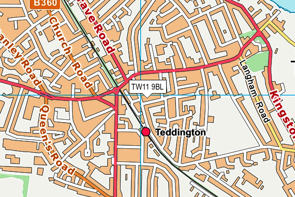 TW11 9BL map - OS VectorMap District (Ordnance Survey)