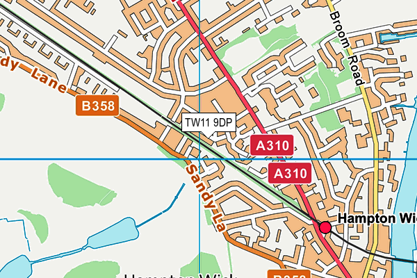 TW11 9DP map - OS VectorMap District (Ordnance Survey)