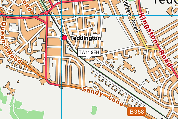 TW11 9EH map - OS VectorMap District (Ordnance Survey)