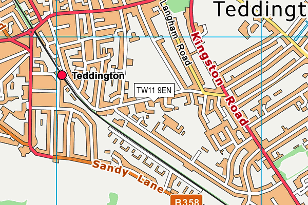 TW11 9EN map - OS VectorMap District (Ordnance Survey)