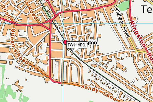 TW11 9EQ map - OS VectorMap District (Ordnance Survey)
