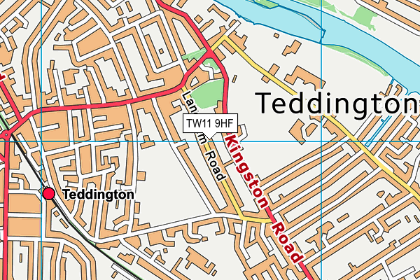 TW11 9HF map - OS VectorMap District (Ordnance Survey)