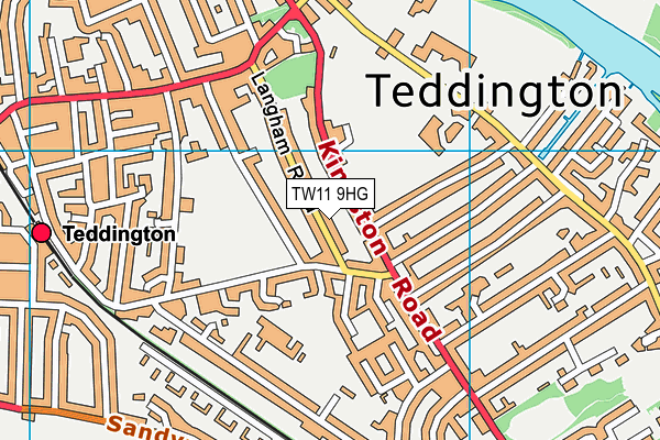 TW11 9HG map - OS VectorMap District (Ordnance Survey)