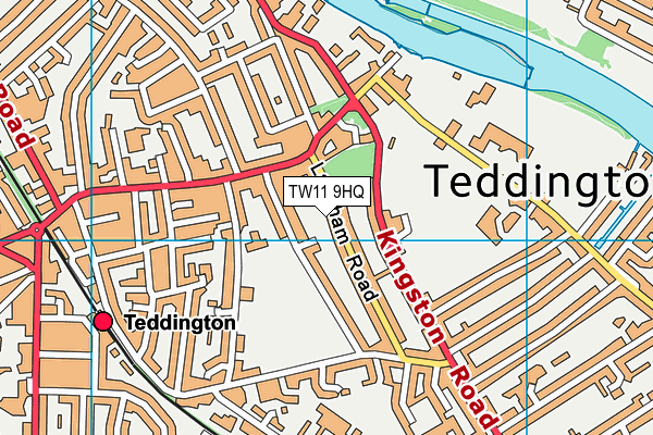 TW11 9HQ map - OS VectorMap District (Ordnance Survey)