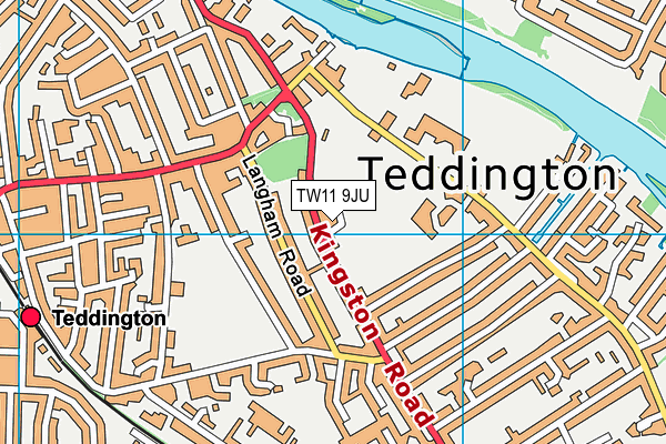 TW11 9JU map - OS VectorMap District (Ordnance Survey)