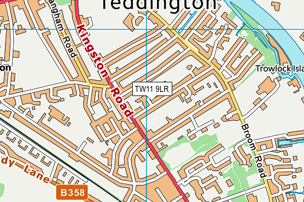 TW11 9LR map - OS VectorMap District (Ordnance Survey)