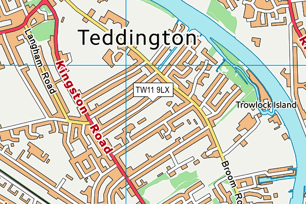 TW11 9LX map - OS VectorMap District (Ordnance Survey)