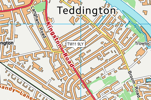 TW11 9LY map - OS VectorMap District (Ordnance Survey)