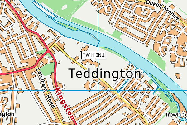 Lensbury At Teddington Lock map (TW11 9NU) - OS VectorMap District (Ordnance Survey)