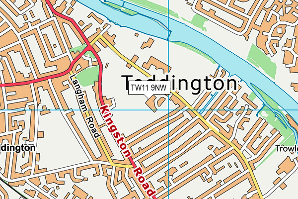 TW11 9NW map - OS VectorMap District (Ordnance Survey)