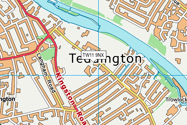 TW11 9NX map - OS VectorMap District (Ordnance Survey)