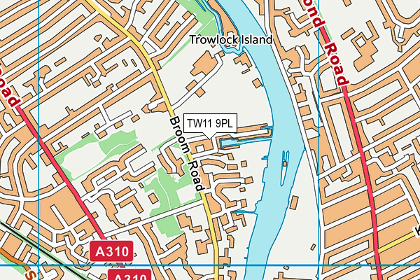 TW11 9PL map - OS VectorMap District (Ordnance Survey)