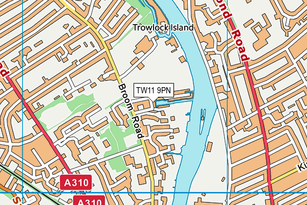 TW11 9PN map - OS VectorMap District (Ordnance Survey)