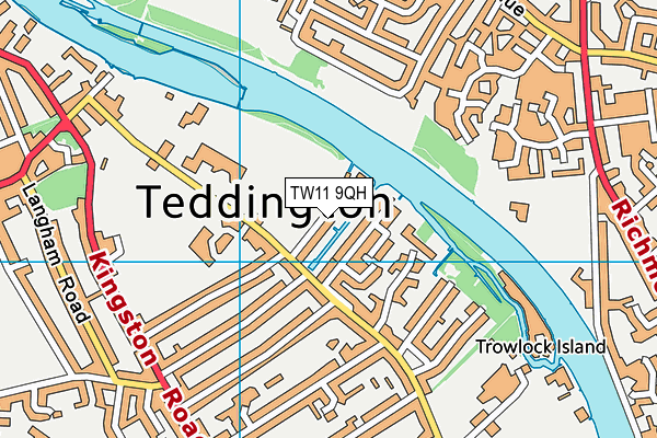 TW11 9QH map - OS VectorMap District (Ordnance Survey)