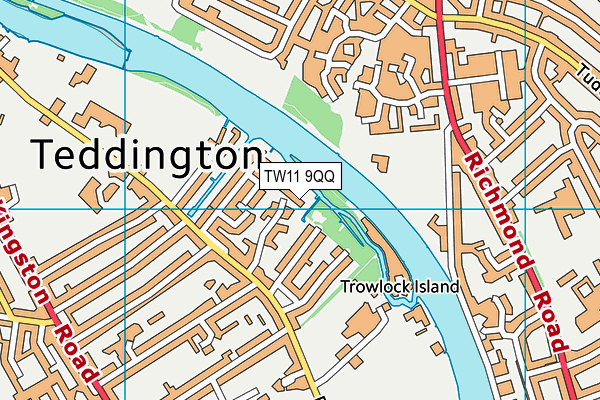 TW11 9QQ map - OS VectorMap District (Ordnance Survey)