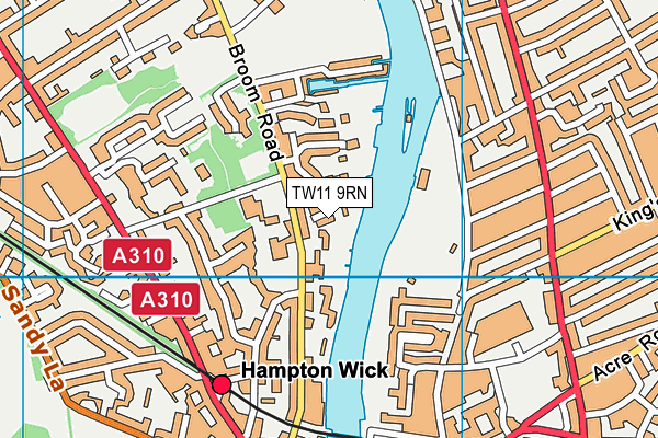TW11 9RN map - OS VectorMap District (Ordnance Survey)