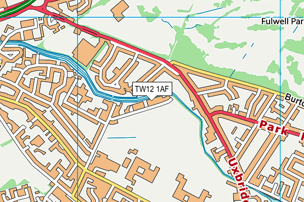 TW12 1AF map - OS VectorMap District (Ordnance Survey)