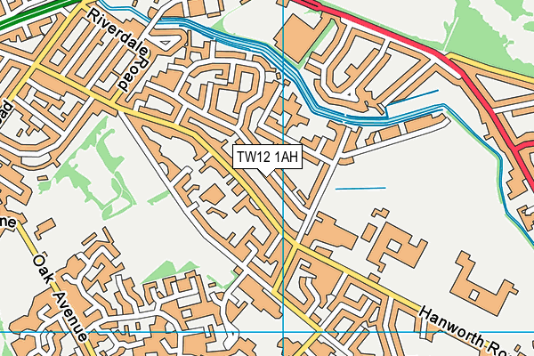 TW12 1AH map - OS VectorMap District (Ordnance Survey)