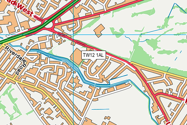 TW12 1AL map - OS VectorMap District (Ordnance Survey)