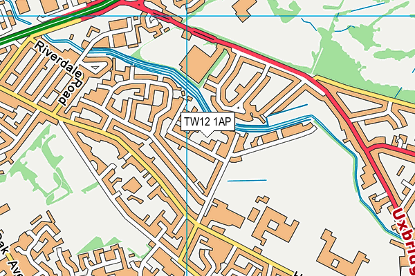 TW12 1AP map - OS VectorMap District (Ordnance Survey)