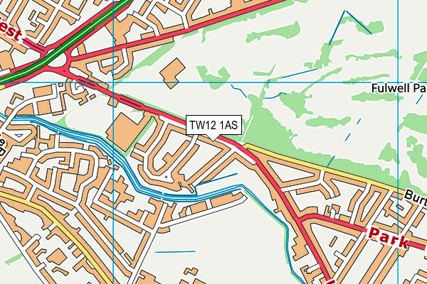 TW12 1AS map - OS VectorMap District (Ordnance Survey)