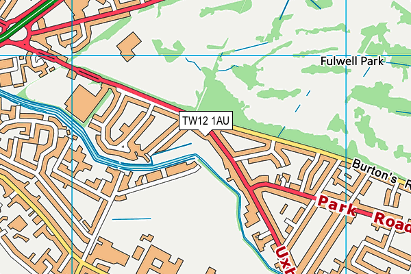 TW12 1AU map - OS VectorMap District (Ordnance Survey)