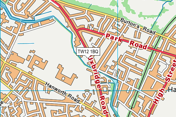 TW12 1BQ map - OS VectorMap District (Ordnance Survey)