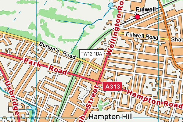 TW12 1DA map - OS VectorMap District (Ordnance Survey)