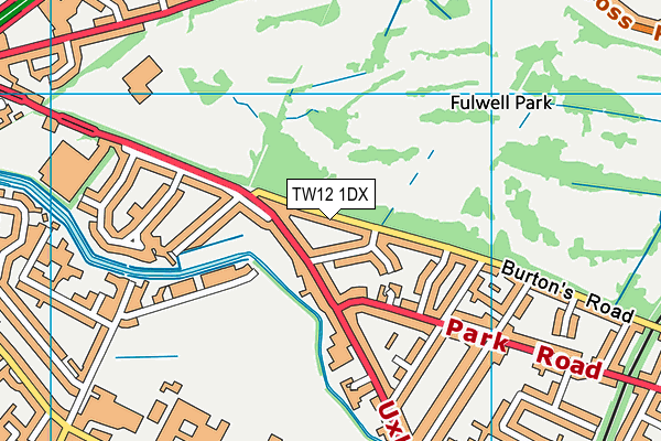 TW12 1DX map - OS VectorMap District (Ordnance Survey)