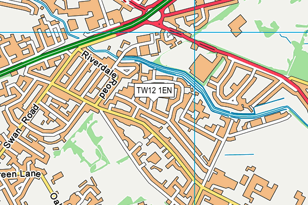 TW12 1EN map - OS VectorMap District (Ordnance Survey)