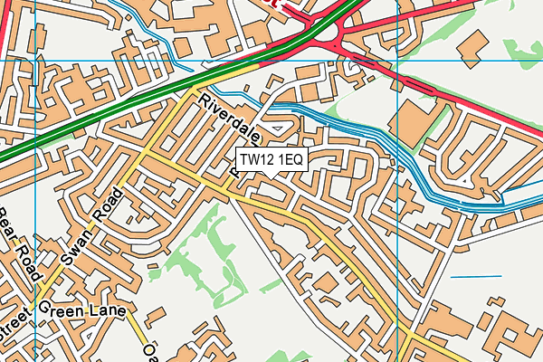 TW12 1EQ map - OS VectorMap District (Ordnance Survey)