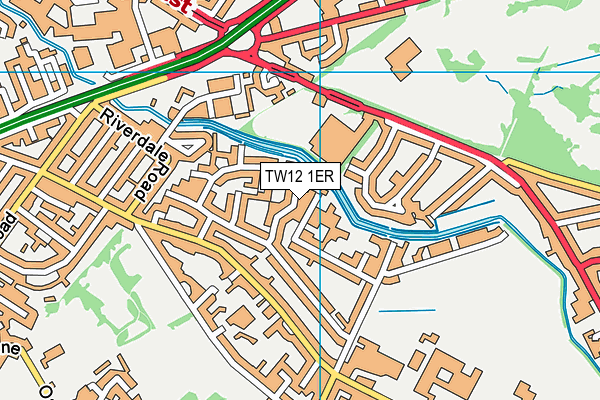 TW12 1ER map - OS VectorMap District (Ordnance Survey)