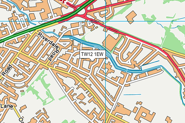 TW12 1EW map - OS VectorMap District (Ordnance Survey)