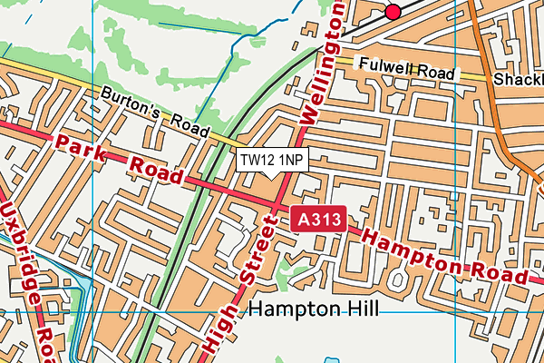 TW12 1NP map - OS VectorMap District (Ordnance Survey)