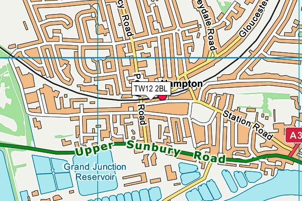 TW12 2BL map - OS VectorMap District (Ordnance Survey)