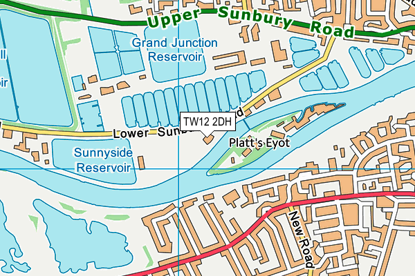 TW12 2DH map - OS VectorMap District (Ordnance Survey)