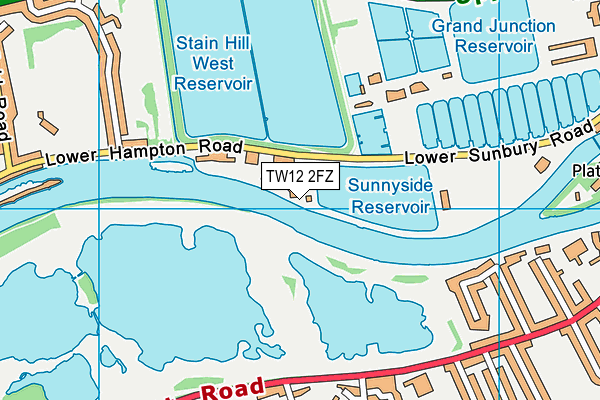 TW12 2FZ map - OS VectorMap District (Ordnance Survey)