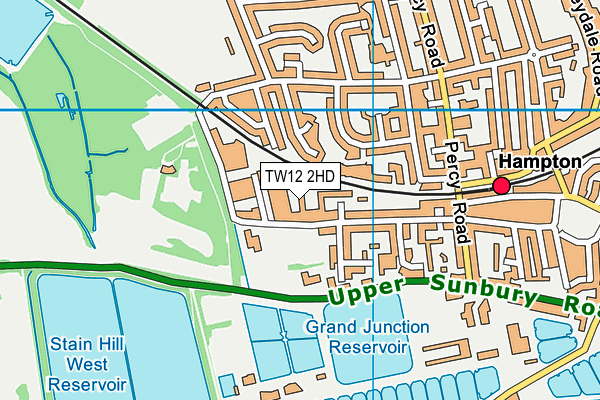 TW12 2HD map - OS VectorMap District (Ordnance Survey)