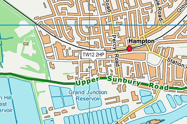 St Mary's Hampton Ce Primary School map (TW12 2HP) - OS VectorMap District (Ordnance Survey)