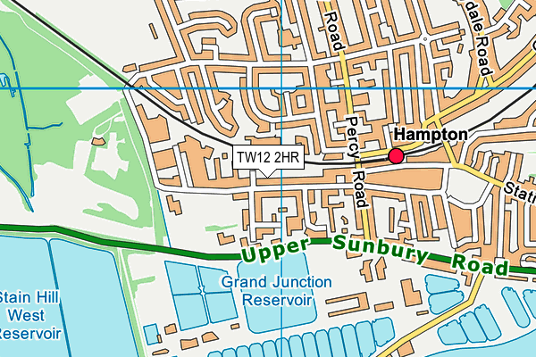 TW12 2HR map - OS VectorMap District (Ordnance Survey)
