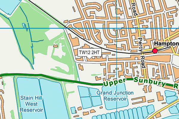 TW12 2HT map - OS VectorMap District (Ordnance Survey)
