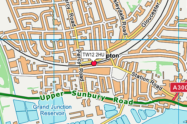 TW12 2HU map - OS VectorMap District (Ordnance Survey)