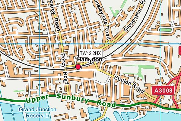 TW12 2HX map - OS VectorMap District (Ordnance Survey)