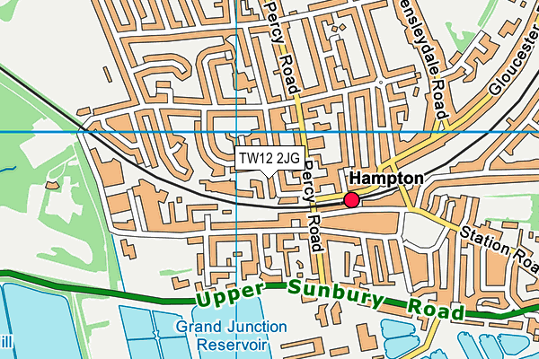 Linden Hall Community Centre map (TW12 2JG) - OS VectorMap District (Ordnance Survey)