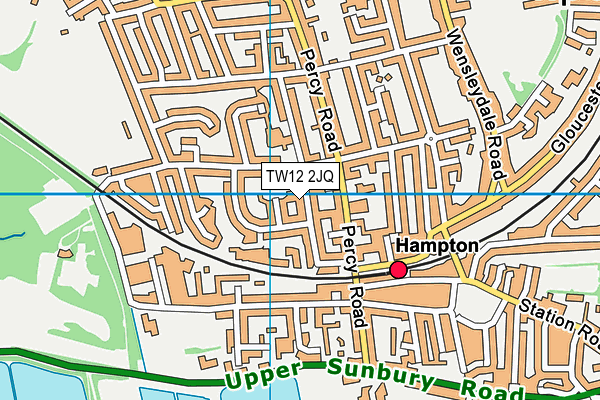TW12 2JQ map - OS VectorMap District (Ordnance Survey)