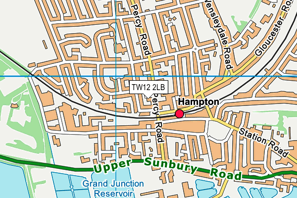 TW12 2LB map - OS VectorMap District (Ordnance Survey)