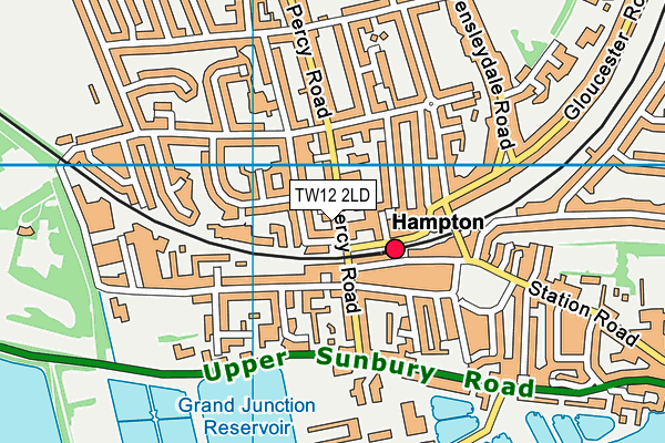 TW12 2LD map - OS VectorMap District (Ordnance Survey)