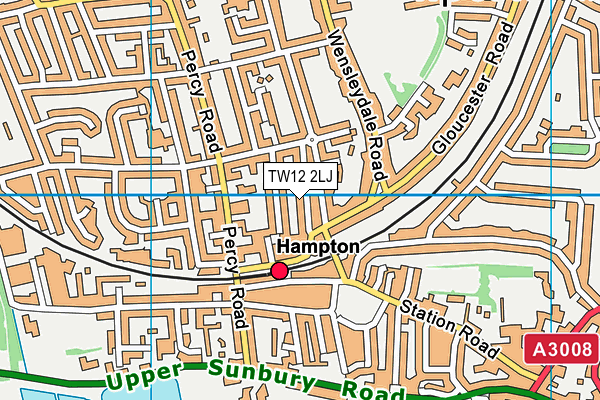 TW12 2LJ map - OS VectorMap District (Ordnance Survey)